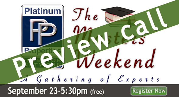 Free Masters Weekend Fall 2010 Preview Call